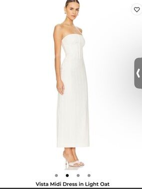 Camila Coelho x Revolve Light Oat Strapless Vista Midi Dress